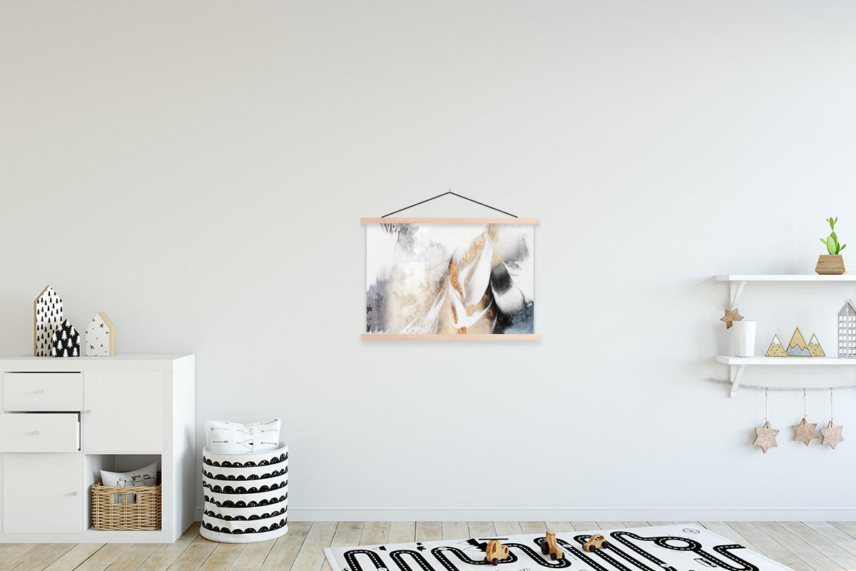 POSTER Luxus - Abstrakt - Gold - Weiß 60x40 cm - Goldfarben, Textil (60/40/0.15cm) - MuchoWow