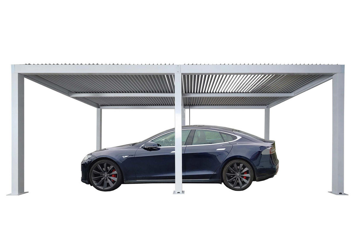 CARPORT Weiß - Weiß, Metall (583/220/301cm) - MCW