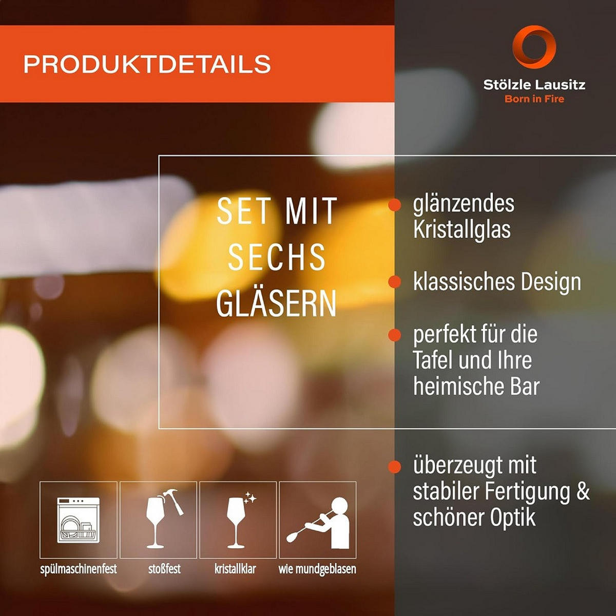 GRANDEZZA Cocktailschale 6er Set - Transparent, Glas (0.24L) - Stölzle
