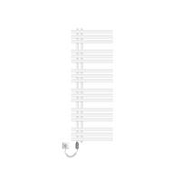 BADHEIZKÖRPER elektrisch Iron EM 500x1400 mm Weiß mit Heizstab 1200W - Weiß, Metall (50/140/3cm) - LuxeBath
