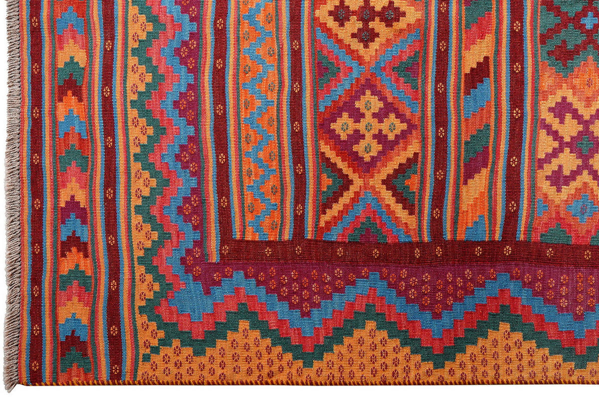 HANDWEBTEPPICH Sumak Sirdjan Mehrfarbig 232/150 cm Schurwolle - Multicolor, Textil (150/232cm) - Looma