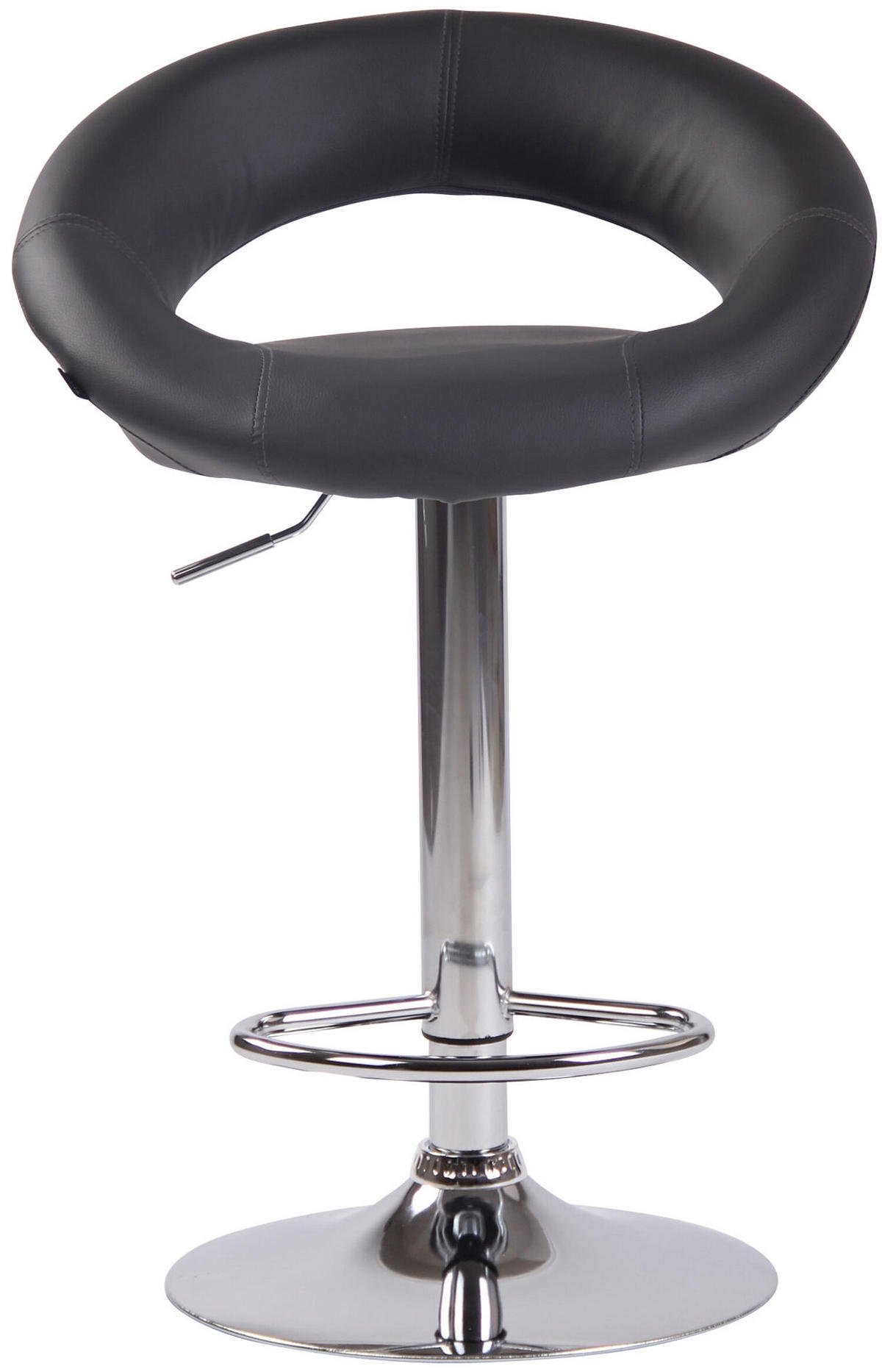 BARHOCKER Olin, Gestell Metall in Chromoptik, Kunstleder Grau - Chromfarben/Grau, Kunststoff/Textil (53/100/47cm) - TPFLiving