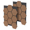 AKUSTIKPANEEL Echtholz 2er Set Teak Hexagon - Dunkelbraun, Holzwerkstoff (2.1/81.1/66.6cm) - ML-DESIGN