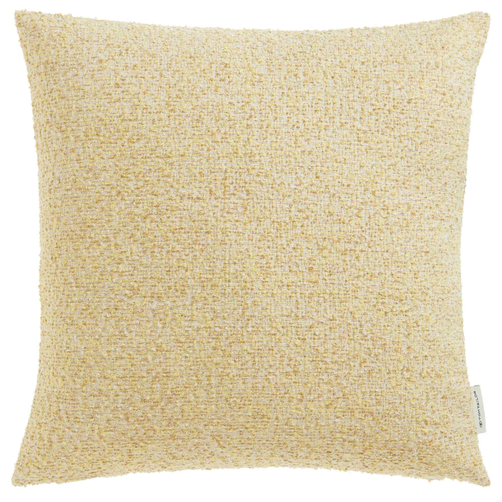 ZIERKISSENHÜLLE BOUCLÉ - Gelb, Textil (45/45cm) - Tom Tailor