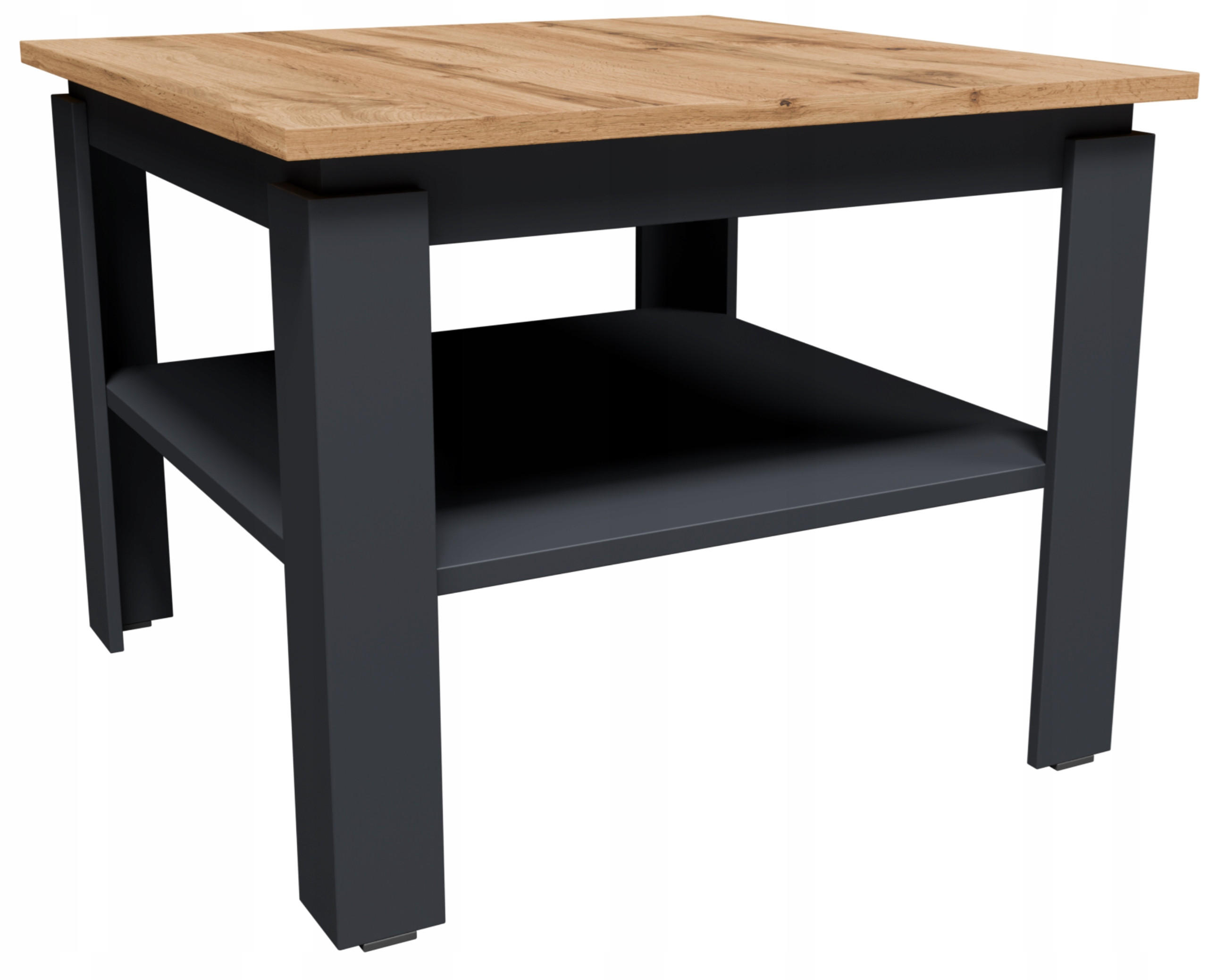 COUCHTISH CR3-STERN-55 Graphit-Wotan Eiche 55/55/43 cm - Anthrazit/Eiche Wotan, Holzwerkstoff (55/55/43cm)