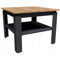 COUCHTISH CR3-STERN-55 Graphit-Wotan Eiche 55/55/43 cm - Anthrazit/Eiche Wotan, Holzwerkstoff (55/55/43cm)