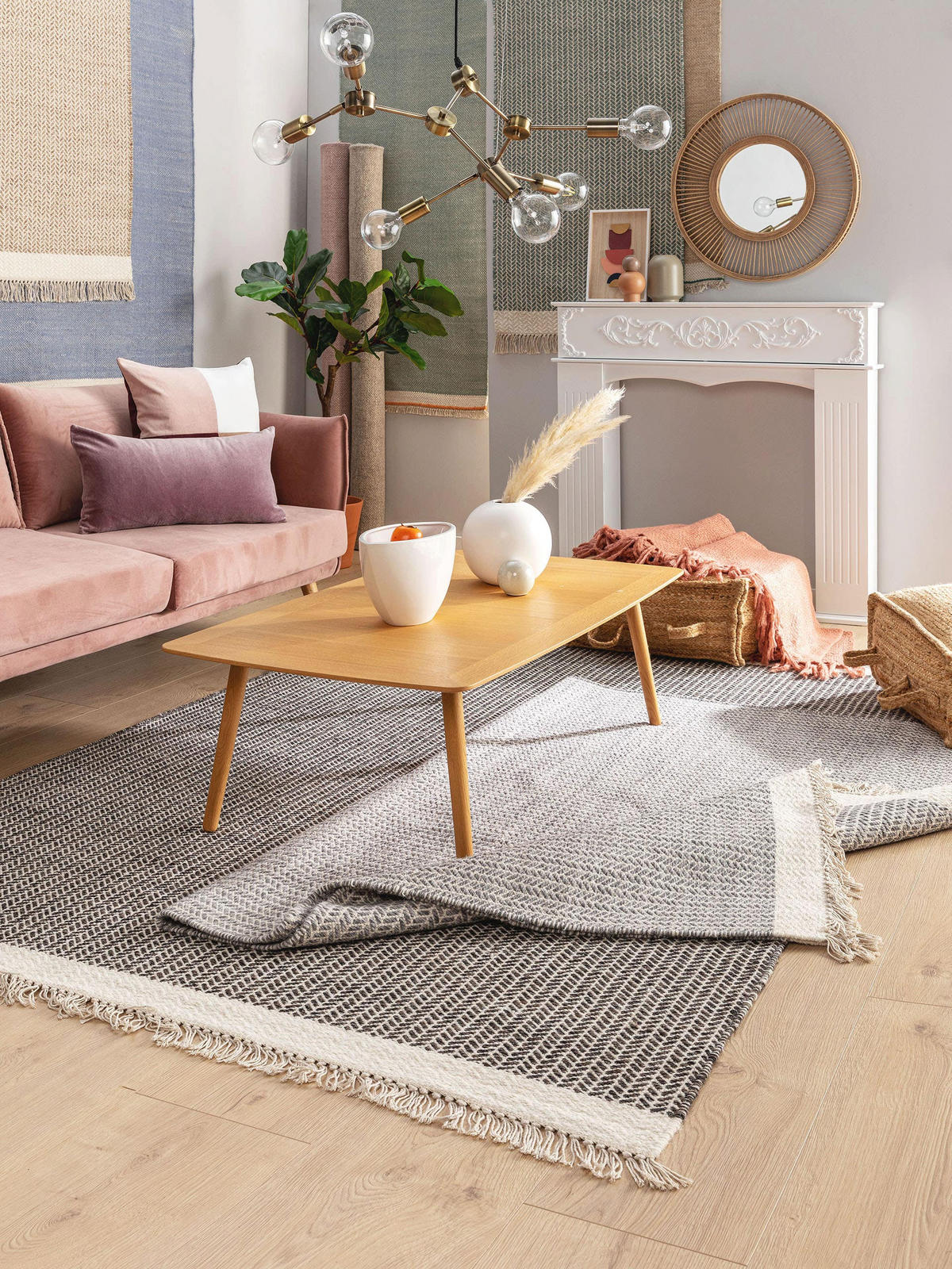 WOLLTEPPICH Karla Grau 80x120 cm - Grau, Textil (80/120cm) - benuta Pop