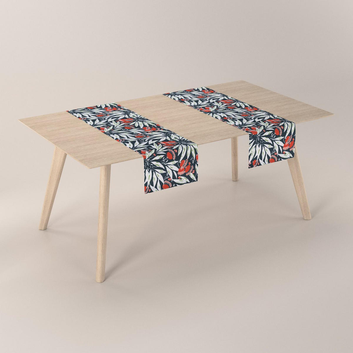 TISCHLÄUFER Eden, blau und weiß, 40x130 cm - Blau, Textil (40/130cm) - Dekoria