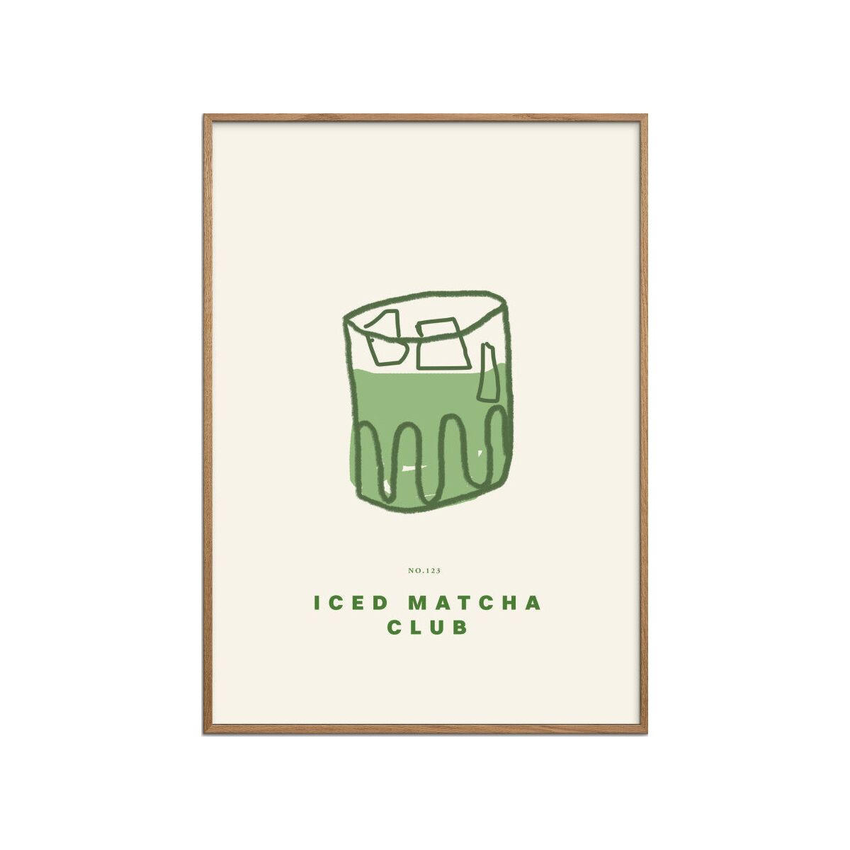 POSTER mit Rahmen Affordable Art Prints - Chilled Green Elixir - Eichefarben/Grün, Holz/Papier (30/40cm) - Poster&Frame