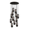 GALERIELEUCHTE Velo 12-flammig Rauch Ø 18cm - Anthrazit/Schwarz, Glas (18/18/33cm) - s.luce