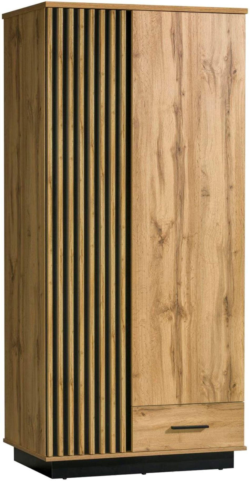Bettso KLEIDERSCHRANK Braun, Schwarz 90cm × 52cm × 193cm