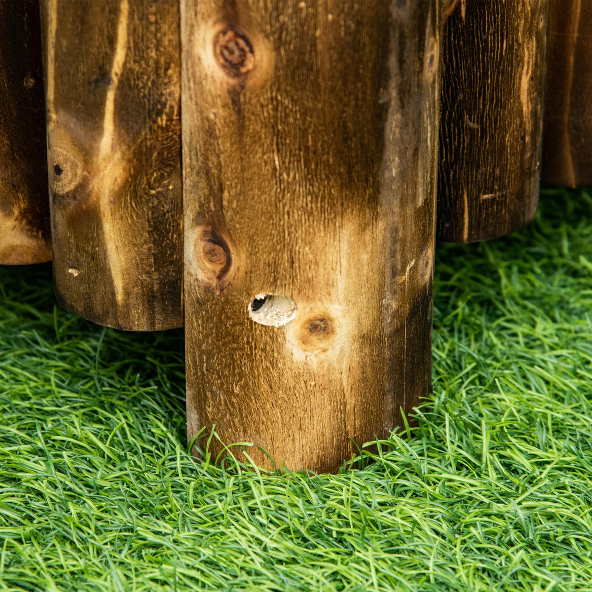 HOCHBEET Pflanzkasten Pflanzbeet Gemüse Blumenbeet Blumenkasten, Tannenholz, Natur - Fichtefarben, Holz (38.5/40/100cm) - Outsunny