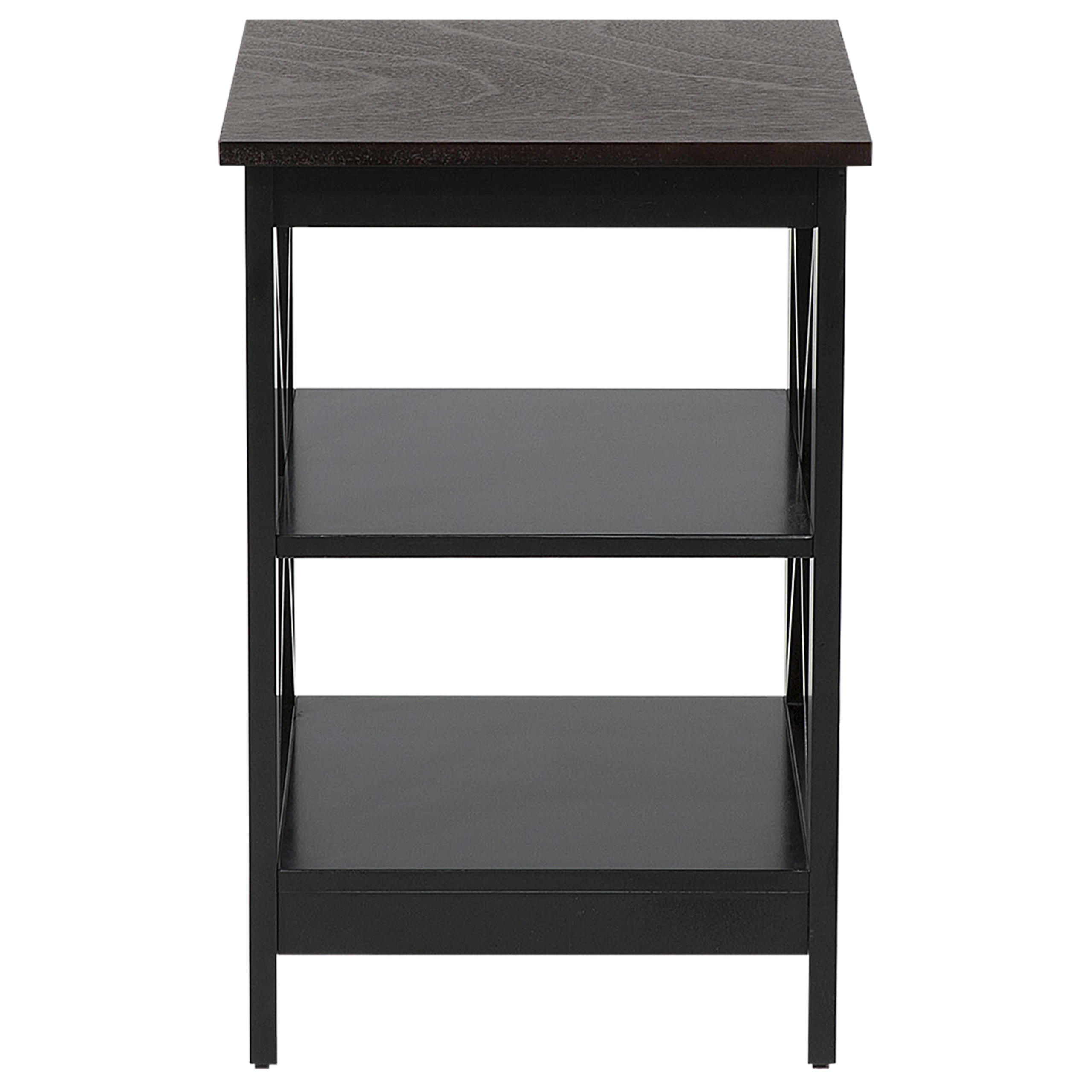 BEISTELLTISCH schwarz quadratisch 40/40 cm Foster - Schwarz, Holzwerkstoff (40/40/60cm) - Beliani
