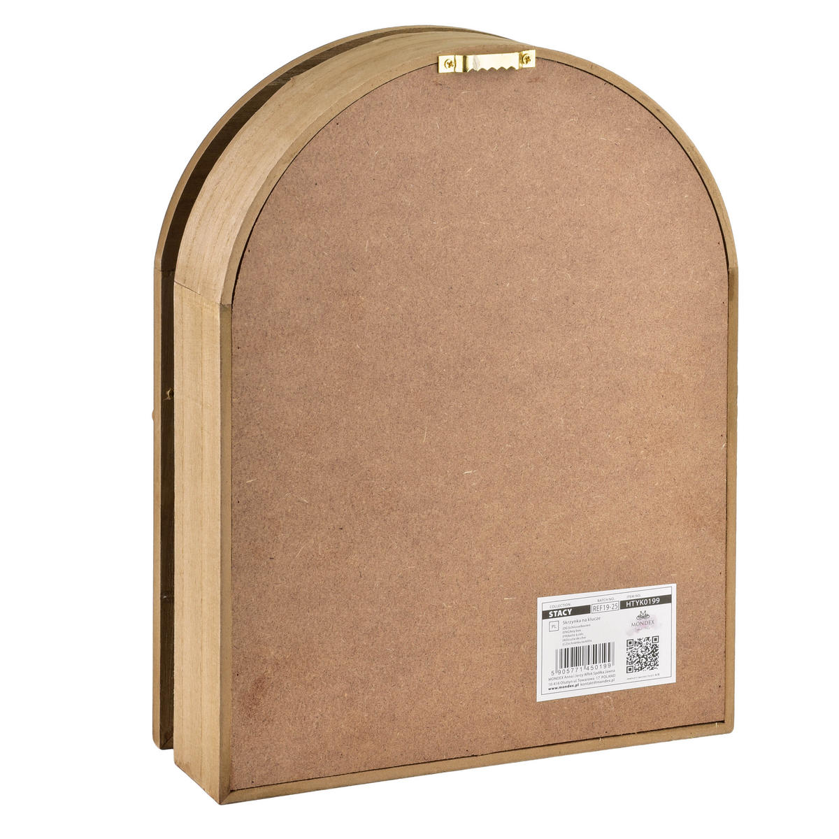 SCHLÜSSELKASTEN Stacy Naturfarbe 28x21x6,5 cm Holz - Naturfarben, Holz (6.5/21/28cm) - Mondex