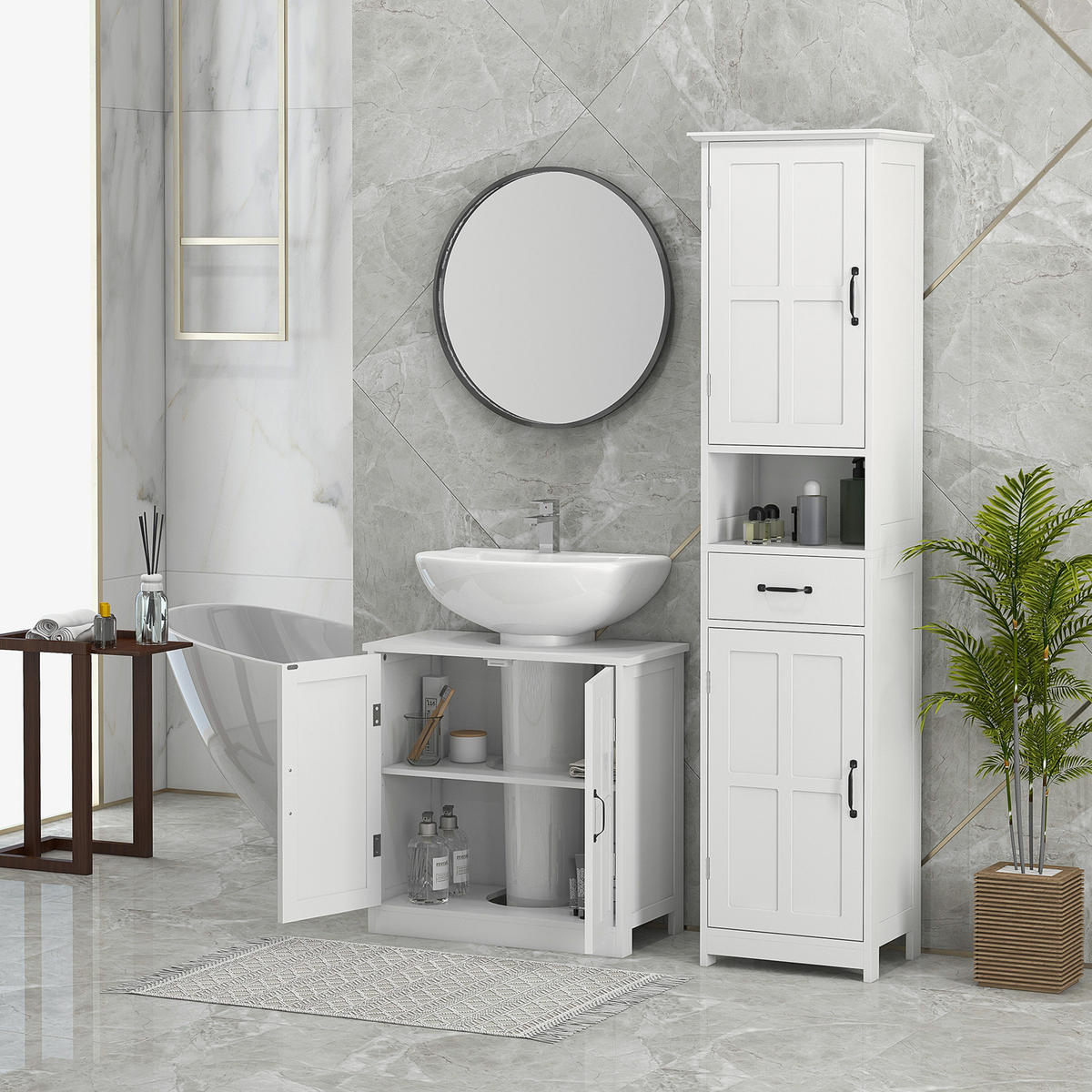 HÄNGESCHRANK Weiß 1 Stück - Weiß, Kunststoff (60/60/30cm) - GiPP