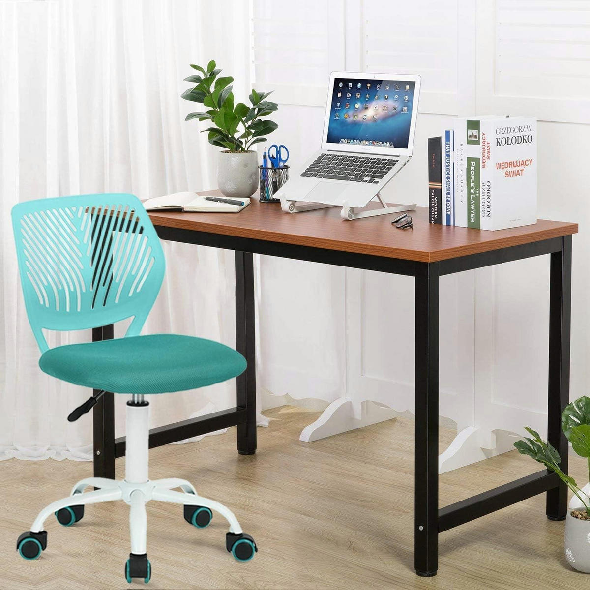 BÜROSTUHL 2-teiliges Set Lila/Türkis - Multicolor, Textil (38.5/75/40cm)
