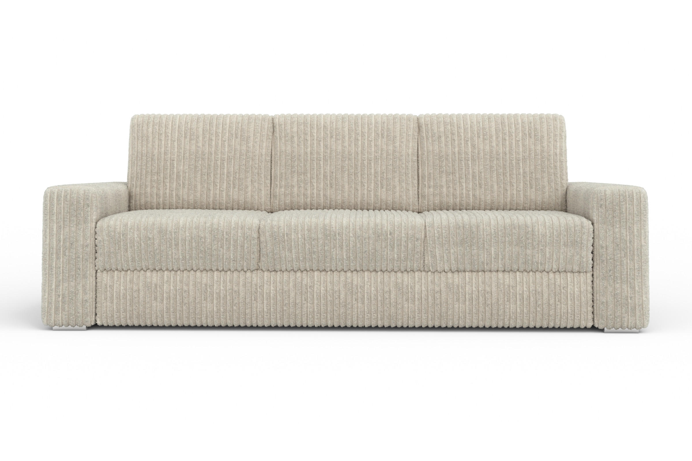 SOFA TIMON 245cm breit in Cord Beige - Beige, Holz/Holzwerkstoff (245/90/92cm) - Deine Möbel 24