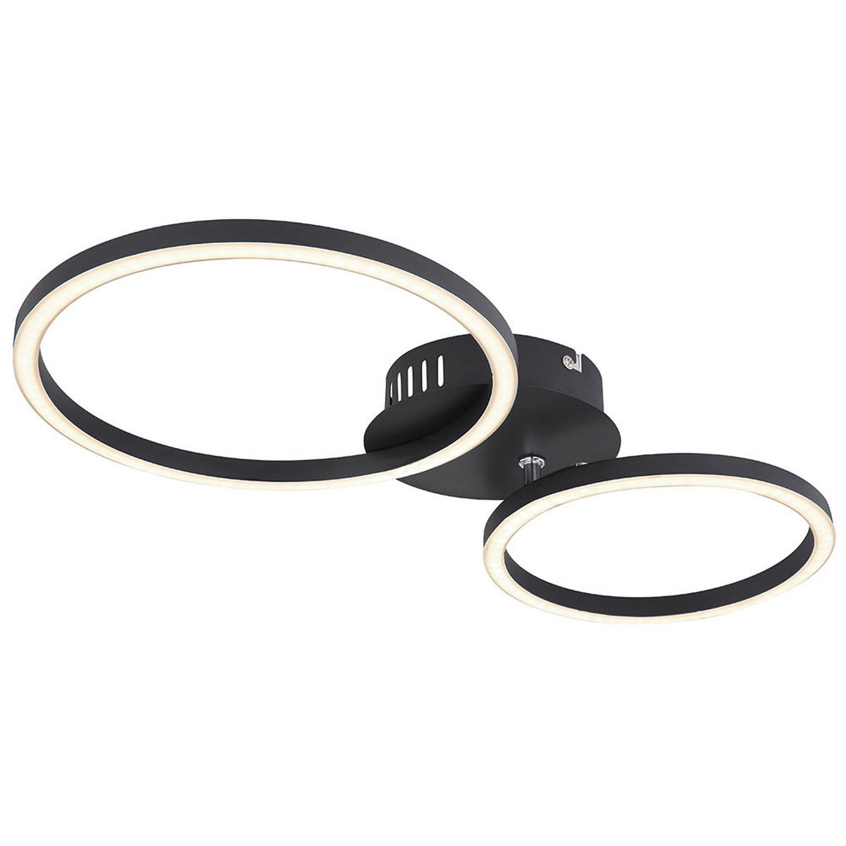 LED DECKENLEUCHTE Ring Design Schwarz - Schwarz, Metall (49/25/7.2cm) - Globo Lighting