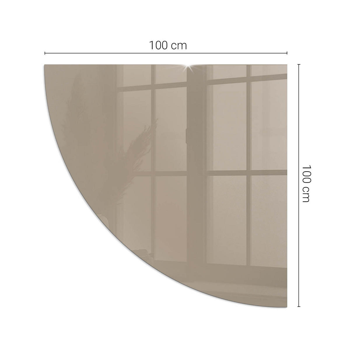 GLASPLATTE für Kamin 100x100 cm Braun - Braun, Glas (100/100/0.4cm) - ArtPrintCave