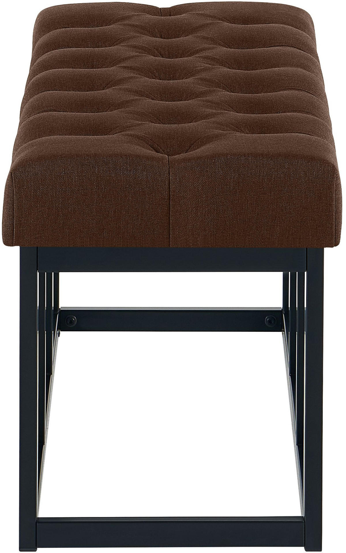 SITZBANK 100/38 cm Stoff Braun - Schwarz/Braun, Textil/Metall (100/46/38cm) - CLP