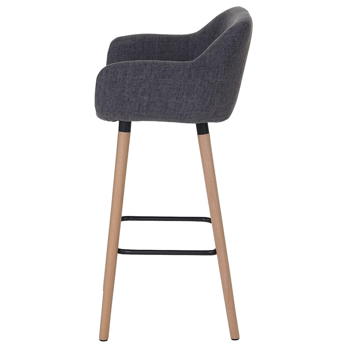 BARHOCKER Grau - Grau, Textil (53/99/45cm) - MCW