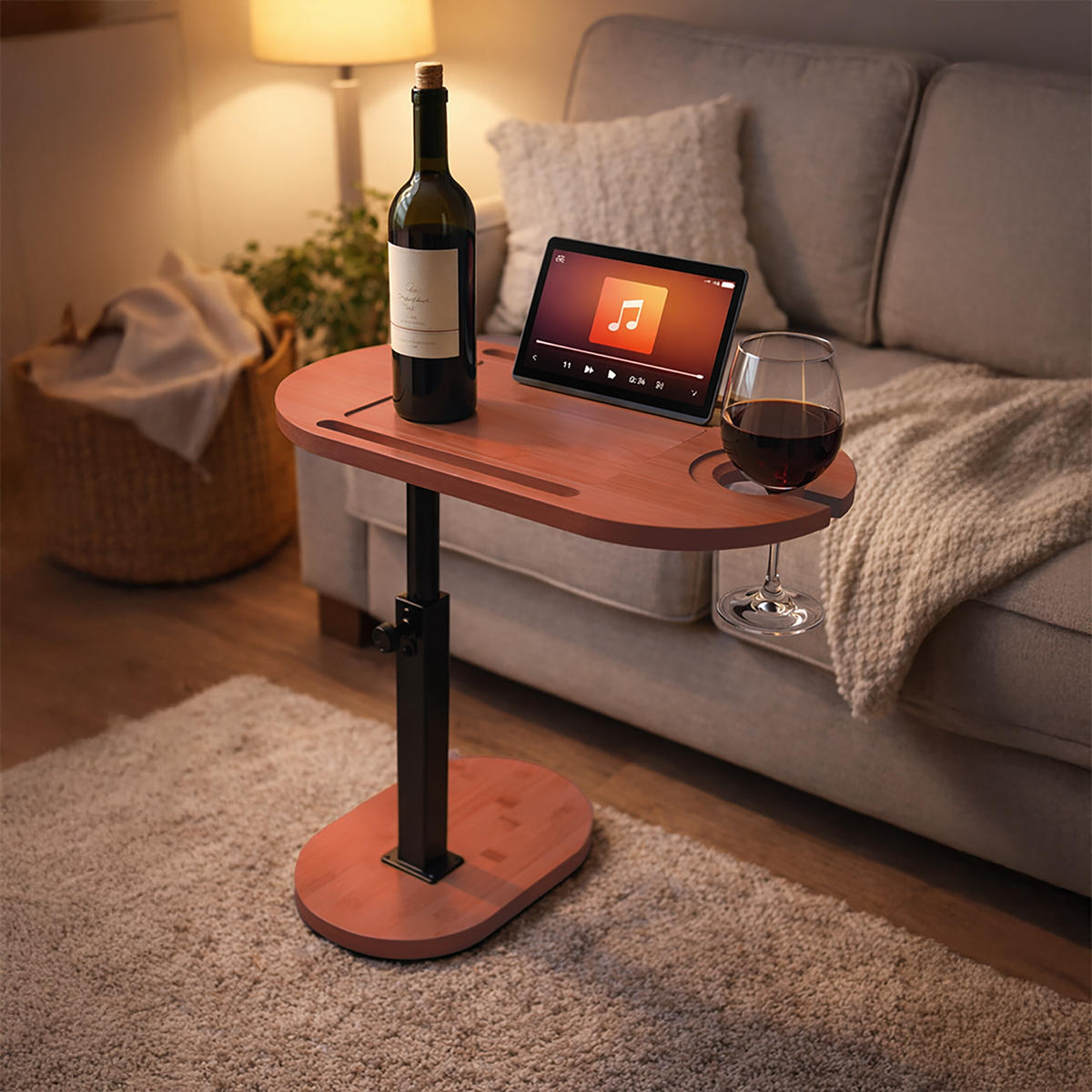 BEISTELLTISCH - Multicolor, Holz/Metall (22/40/82cm) - Relaxdays