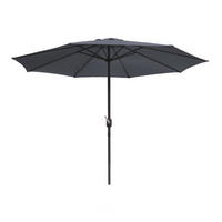 SONNENSCHIRM figari grau rund 2 7 x 2 7 cm gerade - Grau, Metall (270/270cm) - Concept Usine