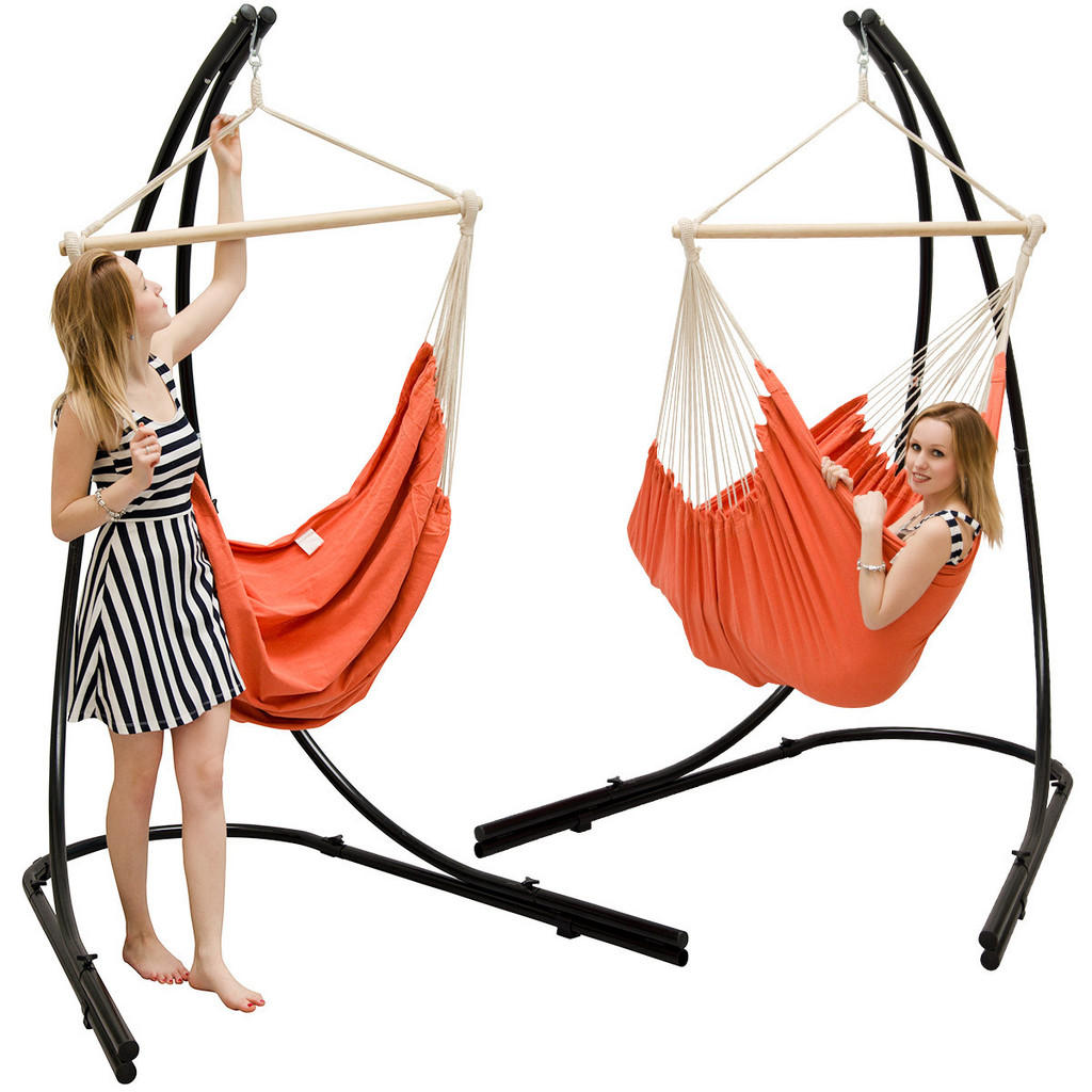 Thumbnail - Amanka XL, Orange, Textil, Formgebogen, 140x210x160 cm, Gartenmöbel, Hängesessel