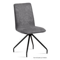 ESSZIMMERSTUHL (8er-Set) Desiri 47x92x60 Schwarz/Grau - Schwarz/Grau, Kunststoff (60/92/47cm) - 58aufmkessel