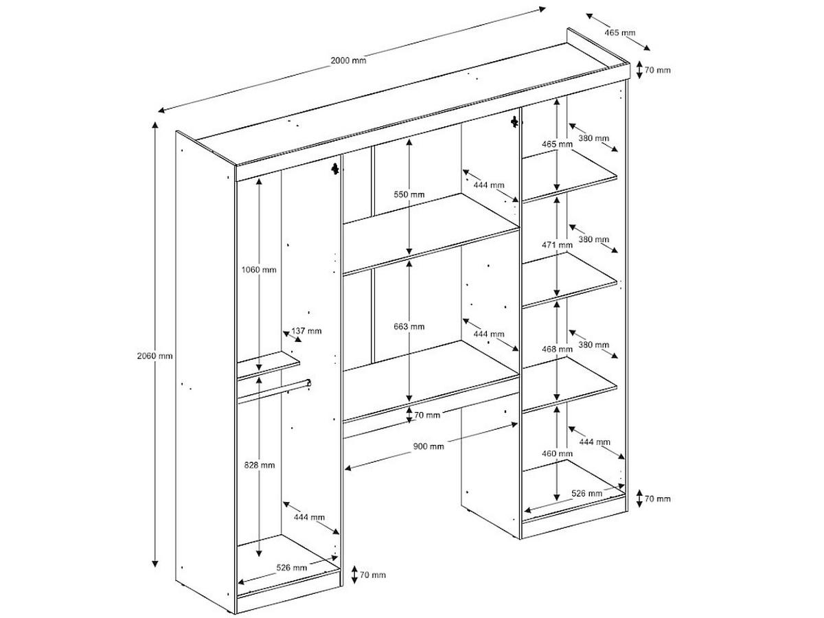 BETTBRÜCKE - 1 Person - Holz, Platte - Weiß - - Weiß, Holz (90/190cm) - Vente-Unique