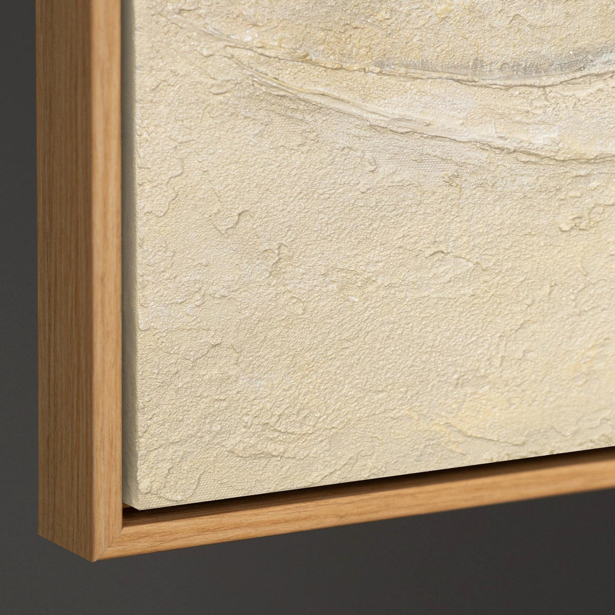 GEMÄLDE Schatten und Sand Schattenfugenrahmen Eichefarben 120x80 cm - Eichefarben, Holz (120/80cm) - YS-art gallery