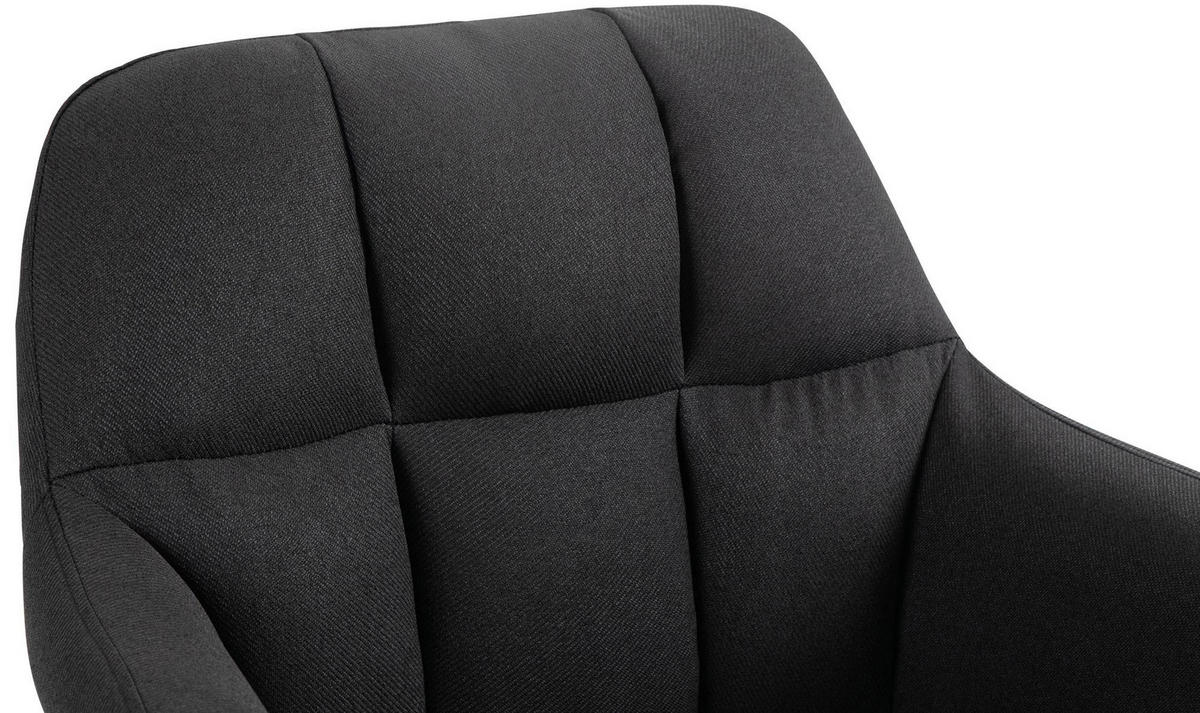 BARHOCKER Stoff schwarz - Schwarz/Weiß, Textil (57/97/59cm) - CLP