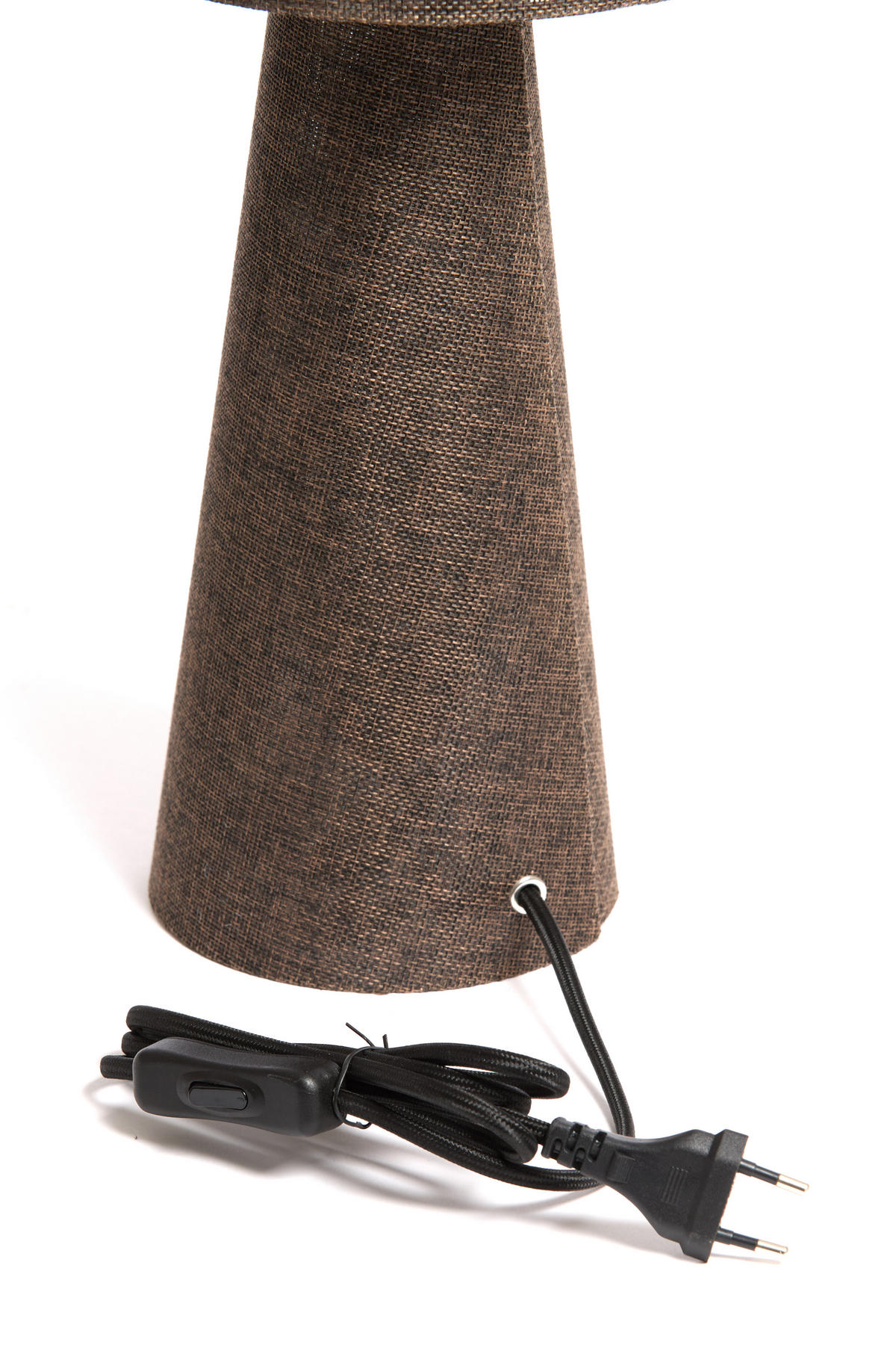 TISCHLAMPE Micky Braun Ø20/58 cm - Dunkelbraun, Textil (20/20/58cm) - Light & Living