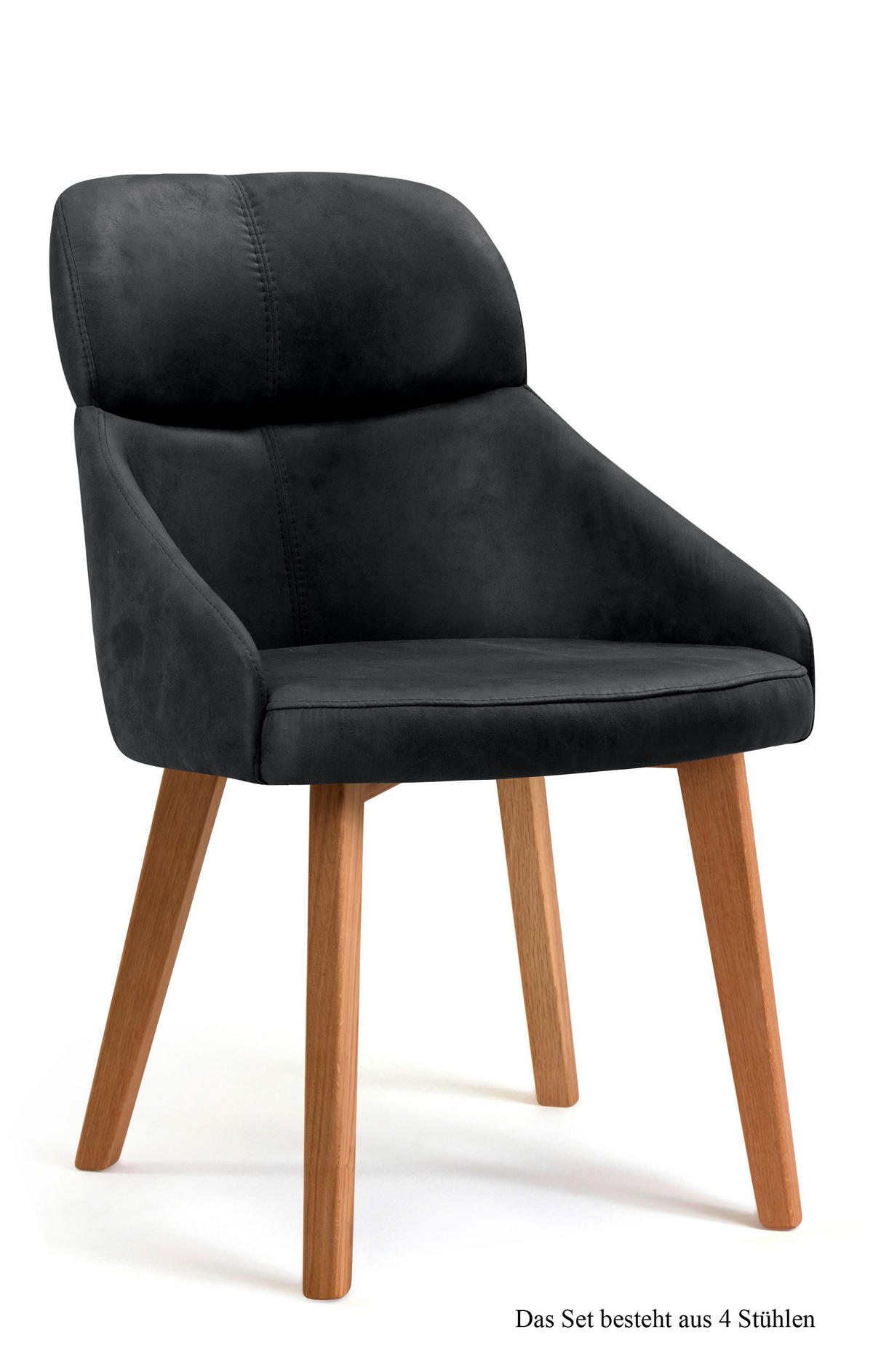 ESSZIMMERSTUHL (4er-Set) Dasya 52x82x63 Eiche geölt/Anthrazit - Eichefarben/Anthrazit, Kunststoff (63/82/52cm) - 58aufmkessel