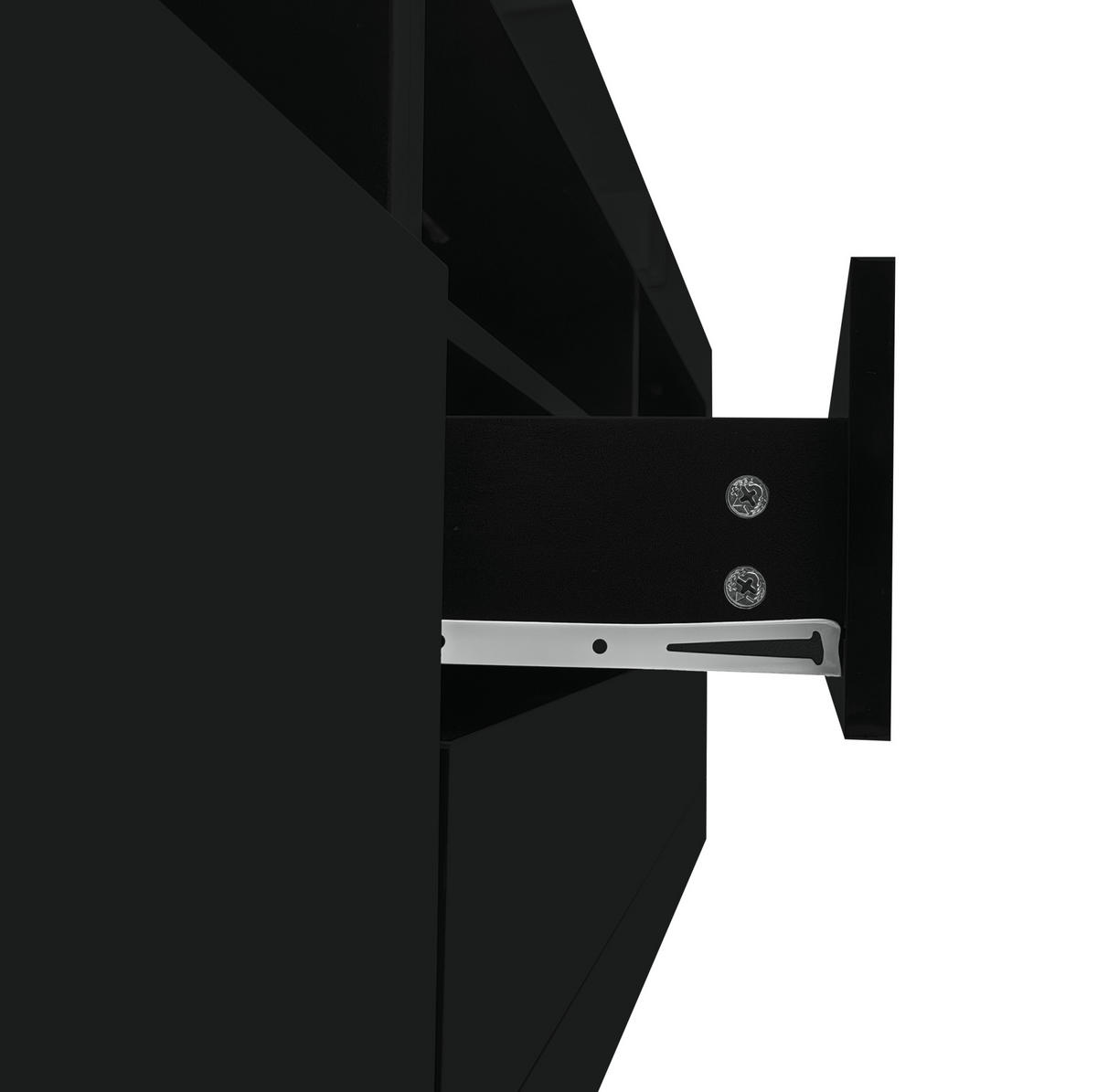 TV-SCHRANK mit LED-Beleuchtung 160 x 35 x 60 cm Hochglanz Schwarz - Schwarz, Holzwerkstoff (35/60/160cm) - Beauniv