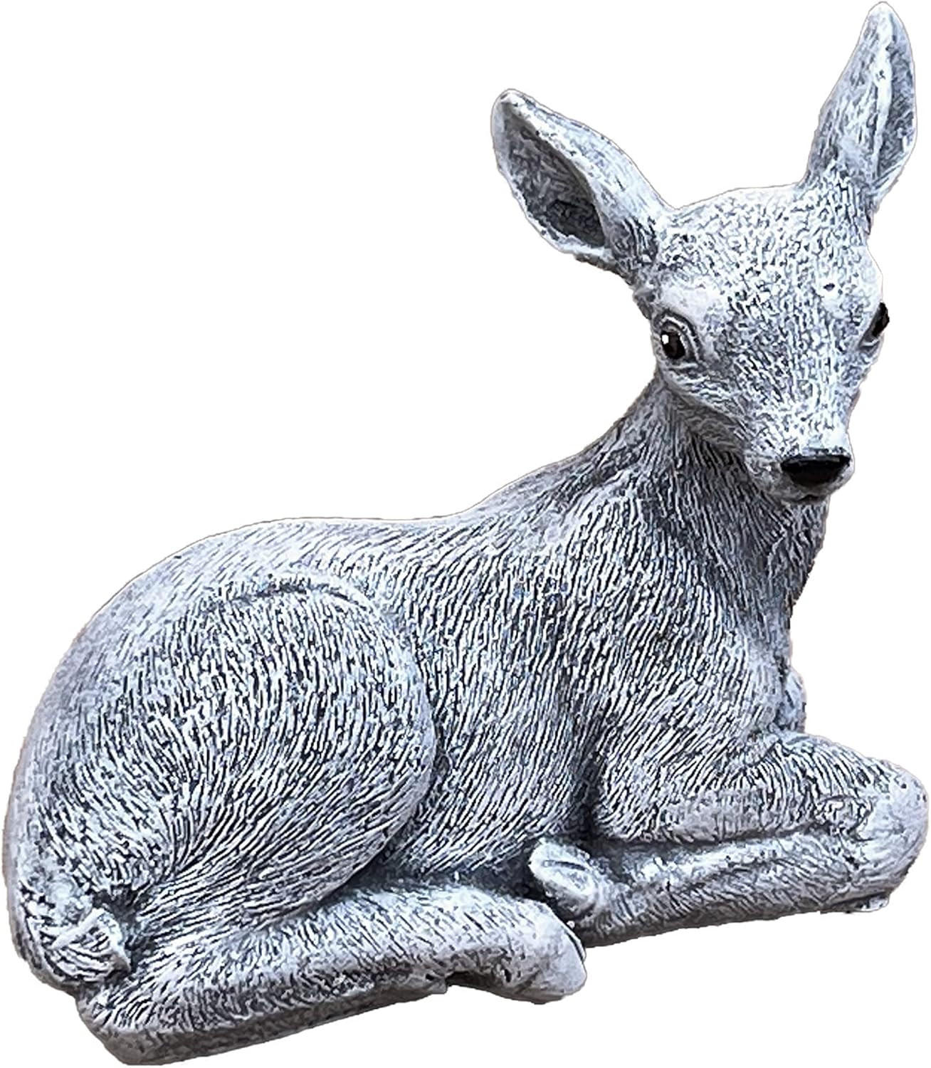 STEINFIGUR Reh klein frostfest Steinguss - Grau, Stein (12/11/6cm) - stoneandstyle