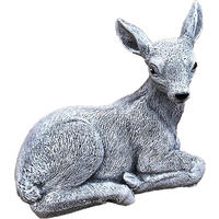 STEINFIGUR Reh klein frostfest Steinguss - Grau, Stein (12/11/6cm) - stoneandstyle