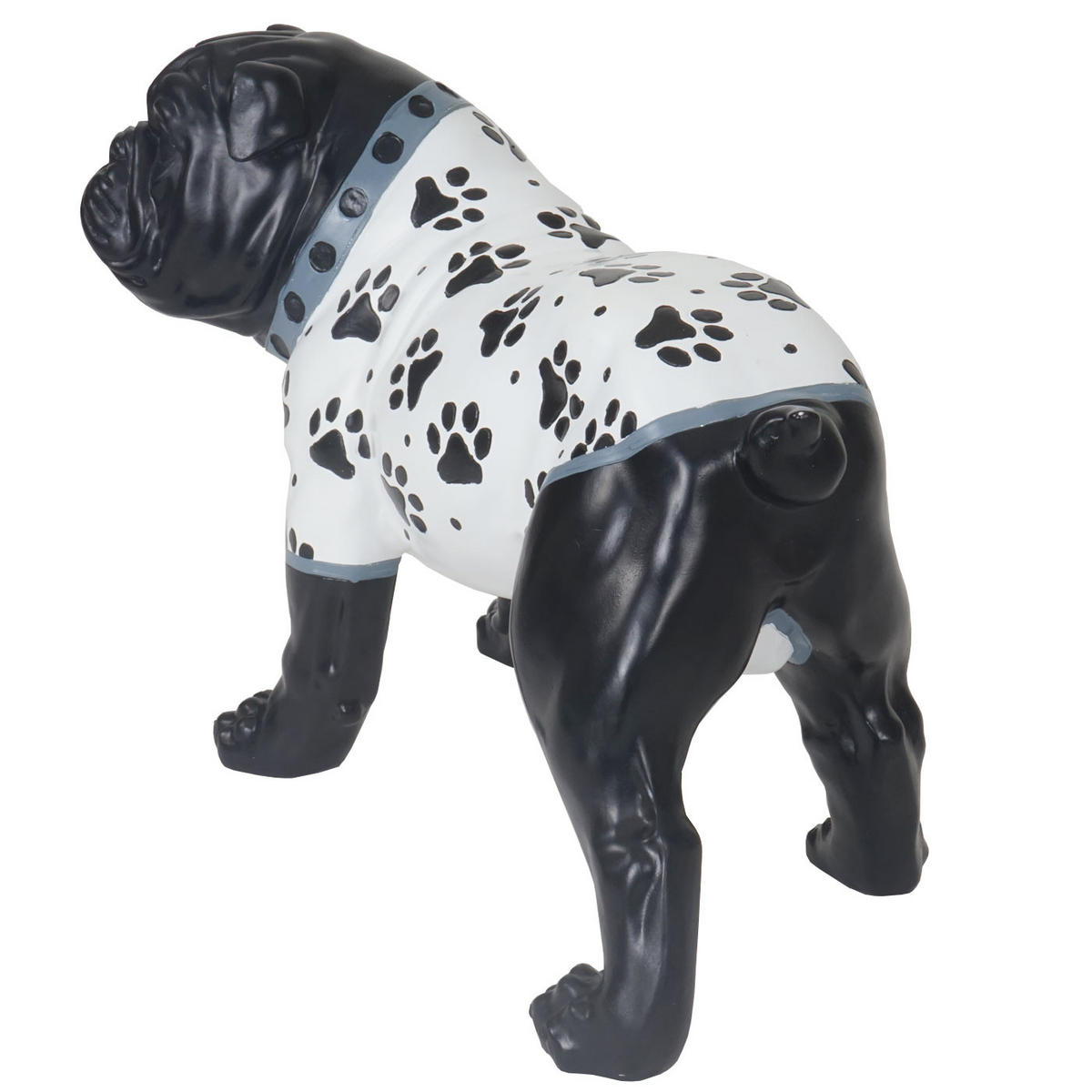 DEKO FIGUR BULLDOGGE Schwarz - Schwarz, Stein (21/25/19cm) - MCW