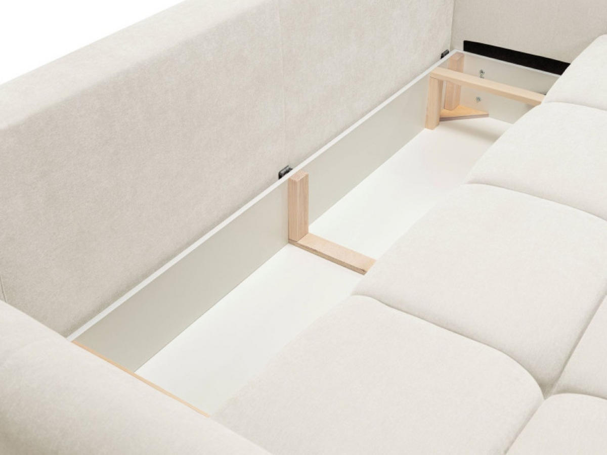 SOFA Ecru BASTO Mit Schlaffunktion - Ecru, Textil (245/86/110cm) - Sepro Meble