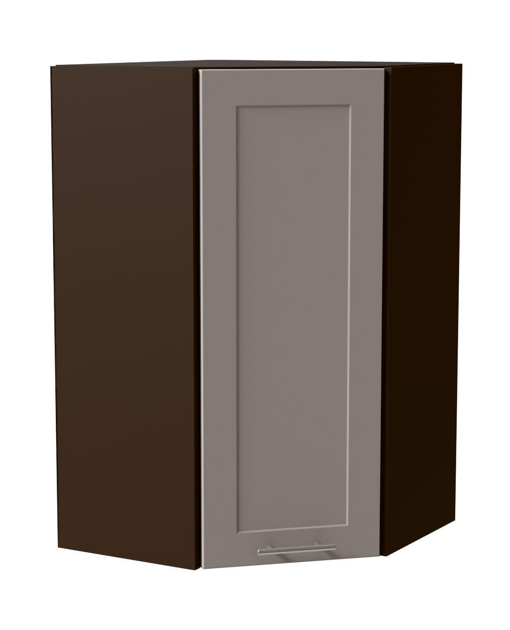 HÄNGESCHRANK Oslo W4/10/60 Lava / Kaschmir Matt 60 / 60 / 96cm - Kaschmir/Dunkelgrau, Holz/Holzwerkstoff (60/96/60cm) - Feldmann-Wohnen