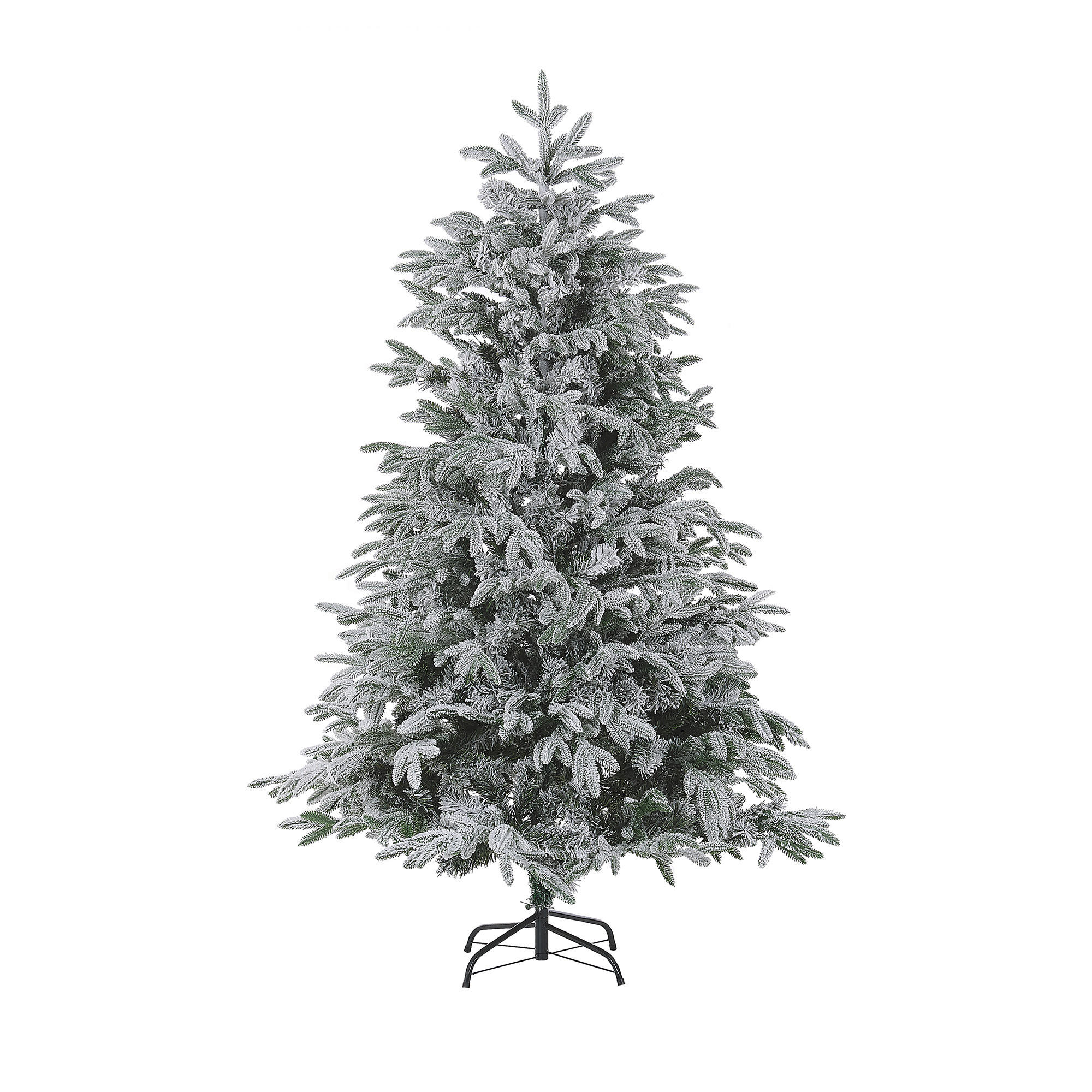 WEIHNACHTSBAUM 180 cm Weiß Bassie - Weiß, Kunststoff (180cm) - Beliani