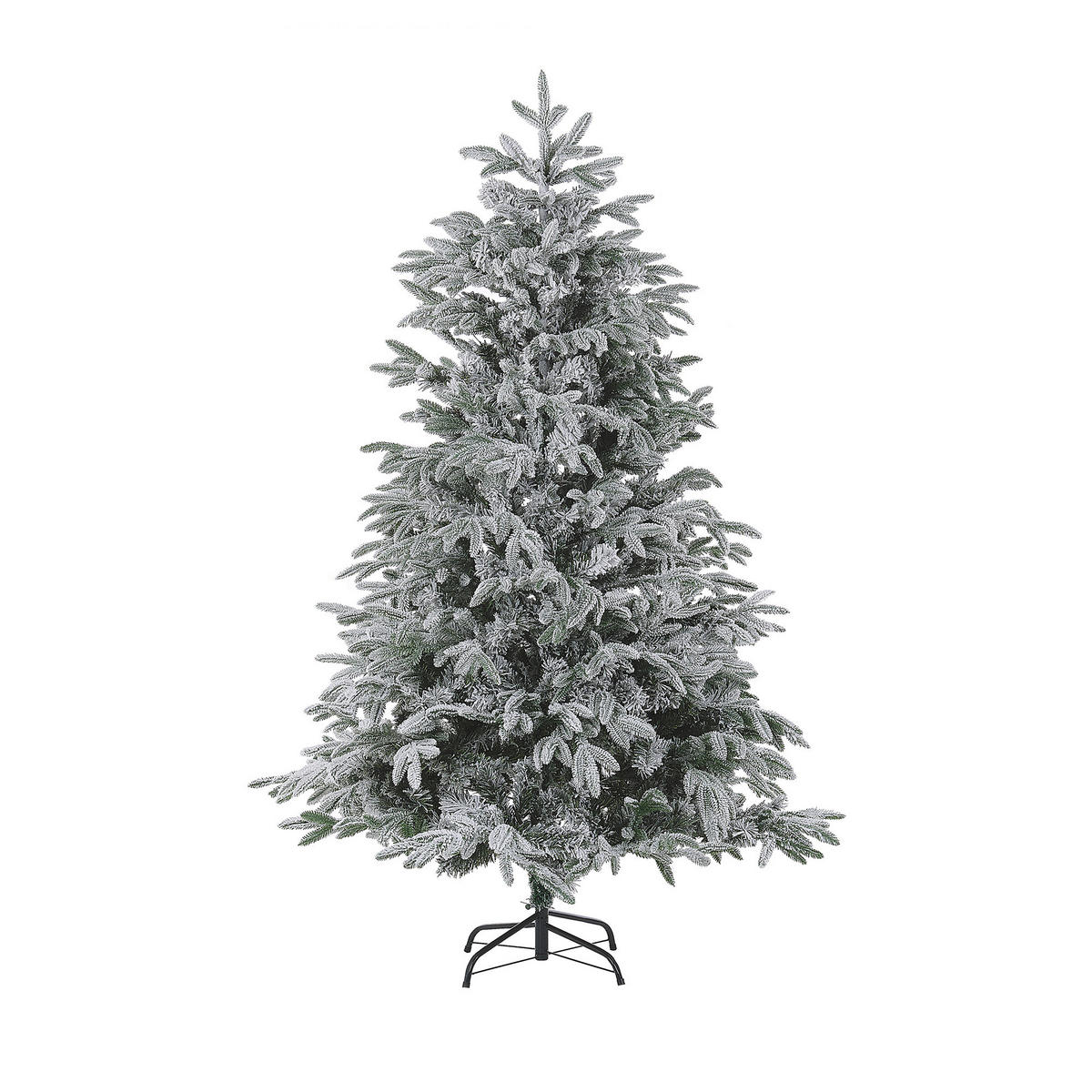 WEIHNACHTSBAUM 180 cm Weiß Bassie - Weiß, Kunststoff (180cm) - Beliani