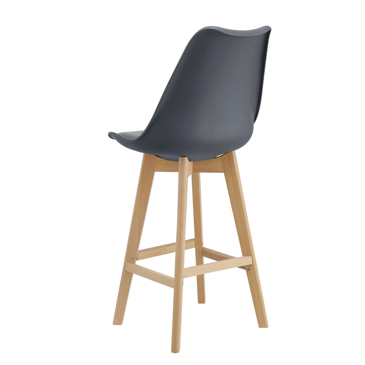 BARSTUHL Lublin 2er-Set - Grau, Holz (48/105/58cm) - [en.casa]