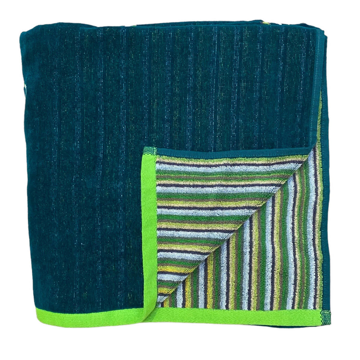 STRANDTUCH Frottee Velours Jacquard Tusculum 140x180 400g/m² - Grün, Textil (140/180cm) - LE COMPTOIR DE LA PLAGE