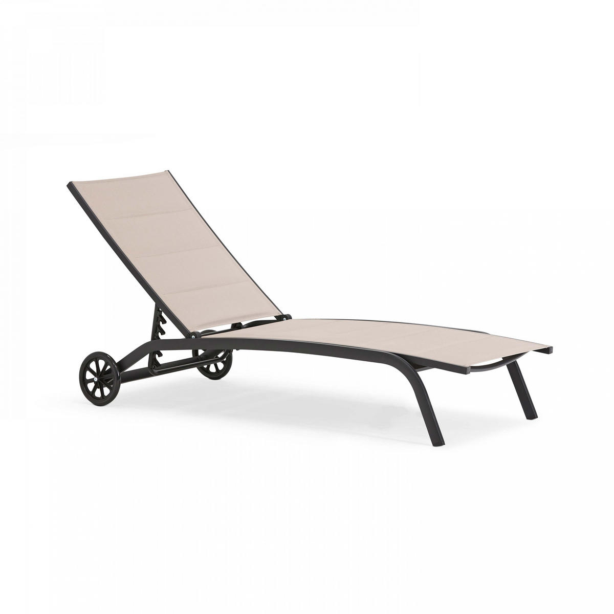 SONNENLIEGE 2-tlg., Taupe - Taupe, Metall (70/83/190cm) - Oviala