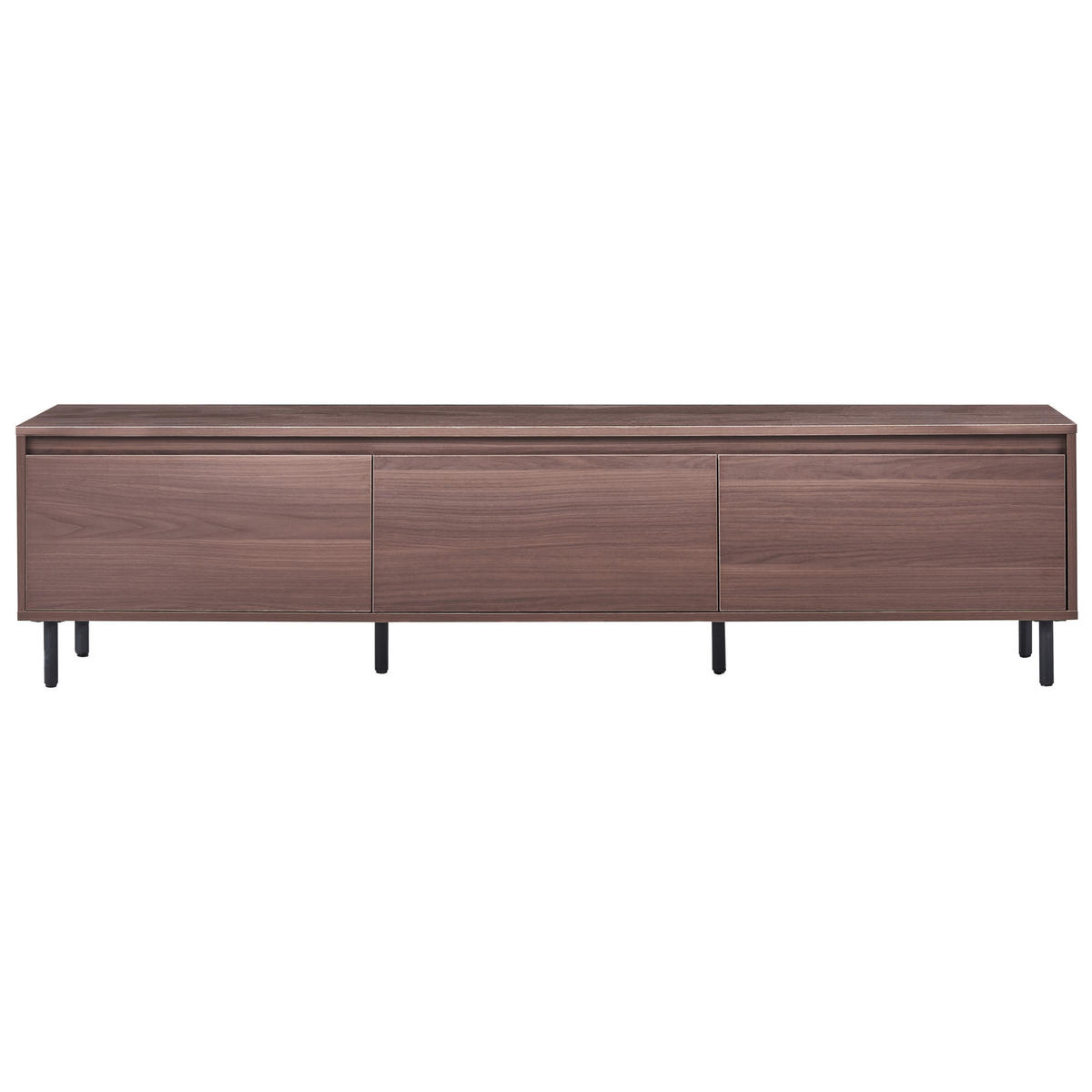 TV-MÖBEL Dunkelbraun Nikea - Schwarz/Braun, Holzwerkstoff (180/45/40cm) - Beliani