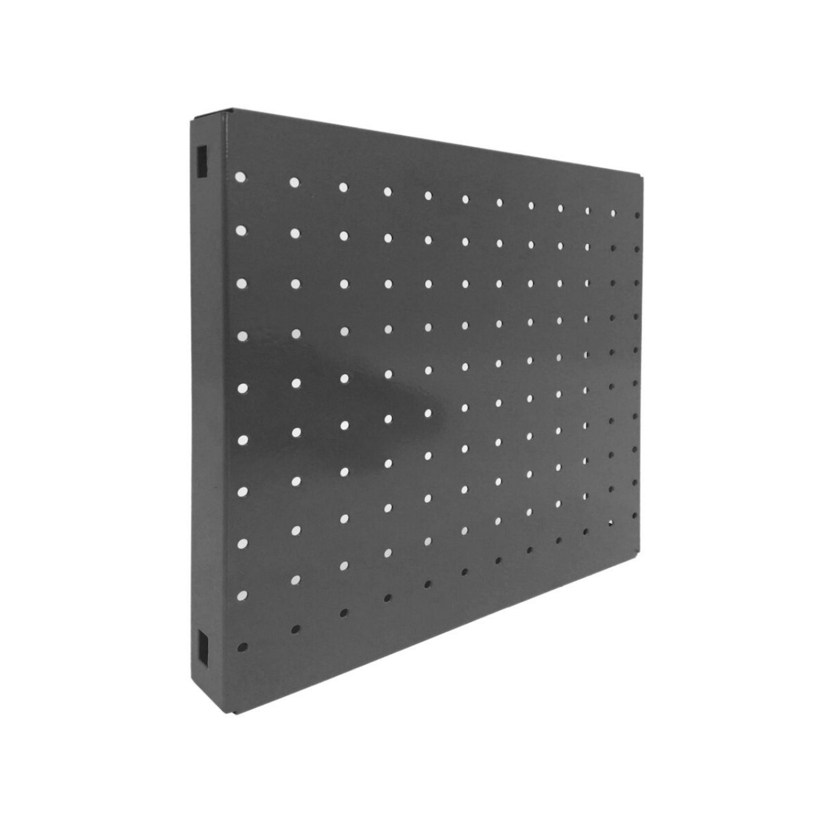 DOPPELPACK 2x Memoboard aus Stahl gelocht | HxBxT 30x30x3,5cm | Grau | Lochblech Wandtafel Trägersystem - Grau, Metall (30/30/3.5cm) - PROREGAL