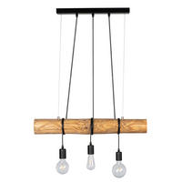 LED HÄNGELEUCHTE ADINA Braun Metall Holz - Braun, Holz (65/8/140cm)