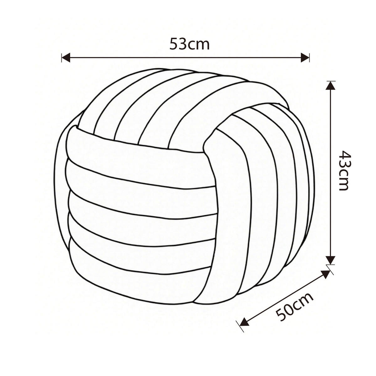 SITZHOCKER NILO, Grau, T53xB50xH43 - Grau, Holz (50/43/53cm) - Milordbikes