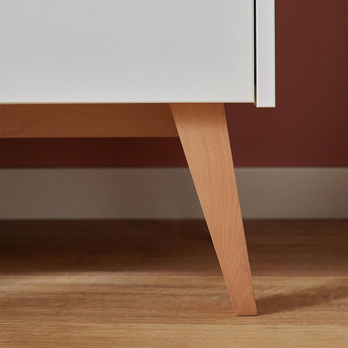 DĚTSKÁ KOMODA Bílá a dřevo - bílá, kompozitní dřevo (100/92/52cm) - Petits-meubles